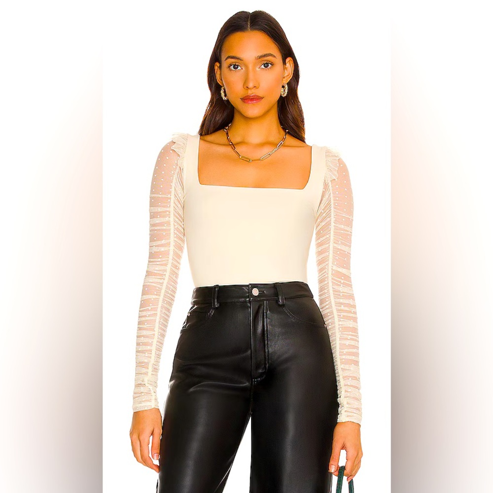 Free People Must Be Love Bodysuit In Ivory Size Medium